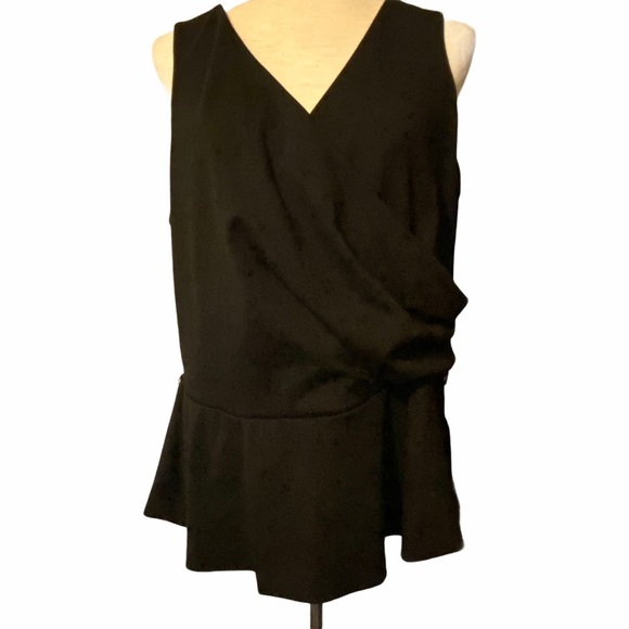 Lane Bryant Black Surplice Peplum Tank Belt NWT Size 14/16 - Picture 1 of 13